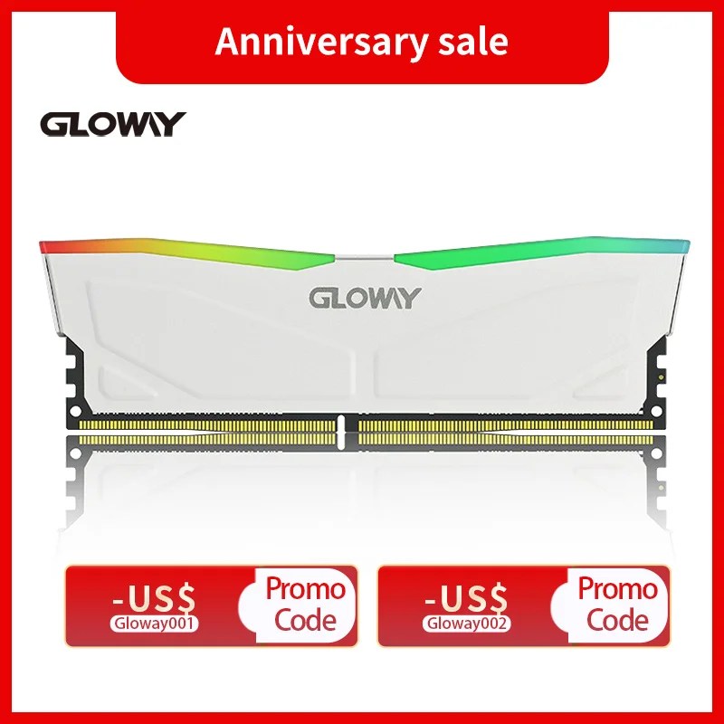 Masaüstü bilgisayar için Gloway RAM bellek 32GB DDR4 3200mhz RGB (8GBX2) 3600mhz (16GBX2) DIMM DIMM