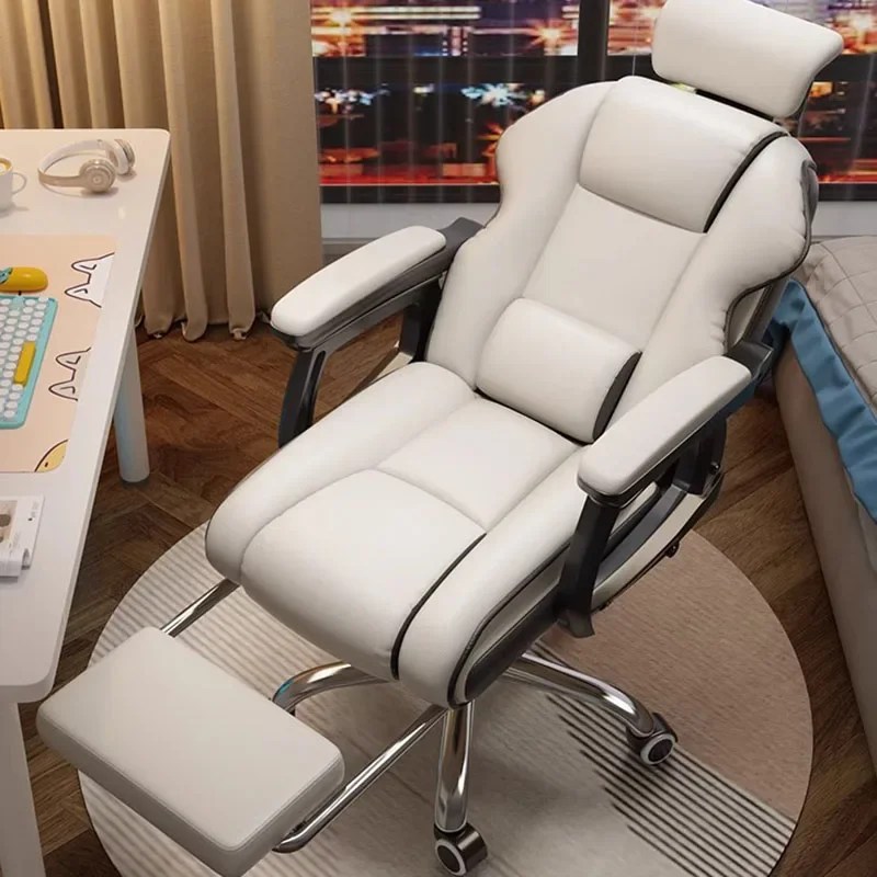 Masaj ofis koltuğu cep beyaz fırdöndü rahat sandalye deri çalışma lüks Cadeira Para escrifurniture Salon mobilya