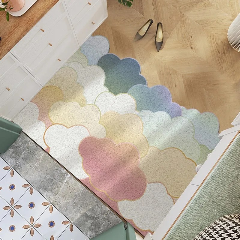 Merdiven giriş kaymaz giriş paspas Pvc karşılama için Pastoral halılar güzel sahne kilim kapı ev banyo Mat Customi