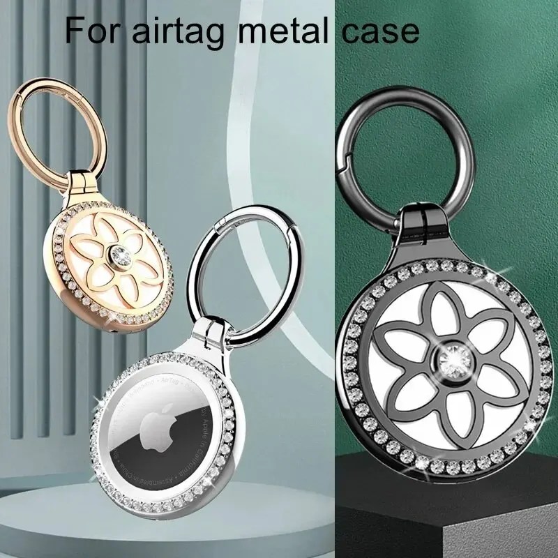 Metal Protective Case For Airtag Pet Locator Inlaid Alloy Housing Suitable For Mp3/mp4 Bags Cases
