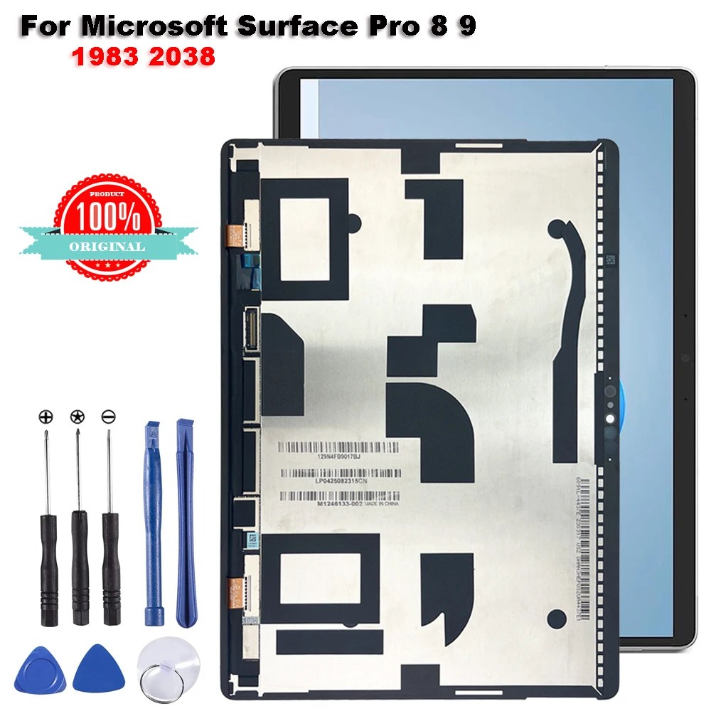 Microsoft Surface Pro 8 için orijinal LCD 1983 Pro 9 2038 LCD ekran dokunmatik ekranlı sayısallaştırıcı grup yüzey Pro 8 Pro9 LCD için