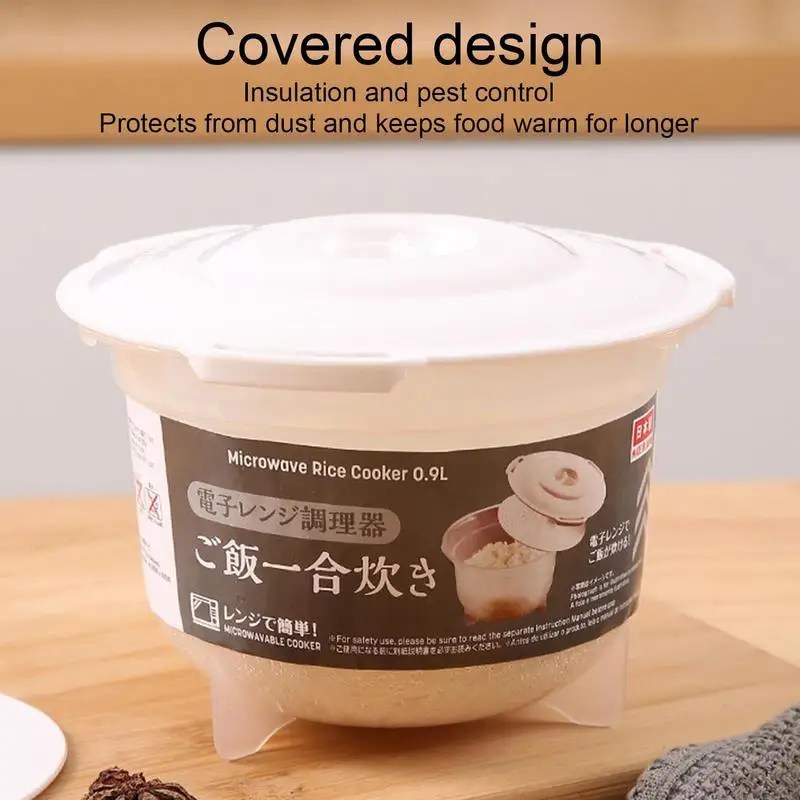 Mikrodalga fırın pirinç ocak 900ML çok fonksiyonlu vapur sıcak çorba pişirme Bento yemek kabı gıda sınıfı PP Steaming e buharda gereçler