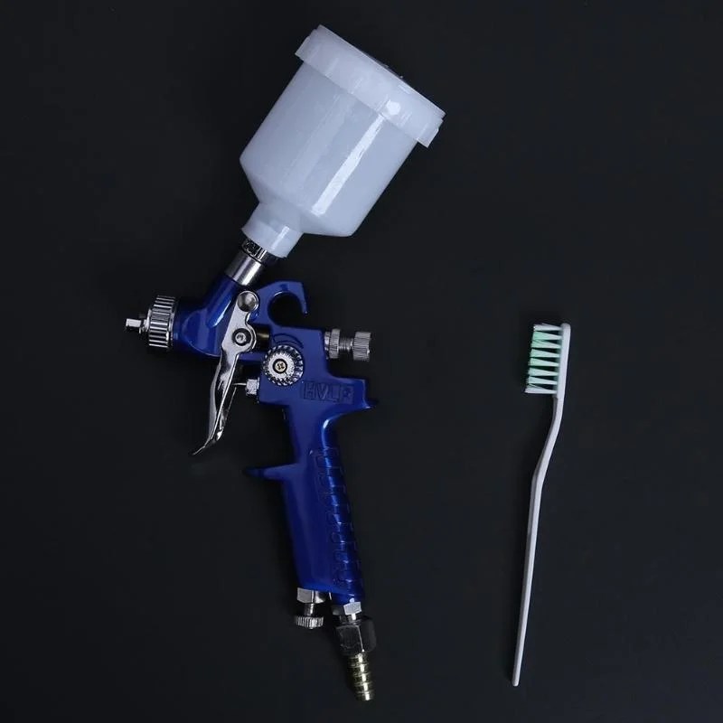 Mini 0.8MM/1.0MM meme boya püskürtme tabancası HVLP boyama araba için yüksek atomizasyon H-2000 Airbrush Aerograph pnömatik aracı - Görsel 4