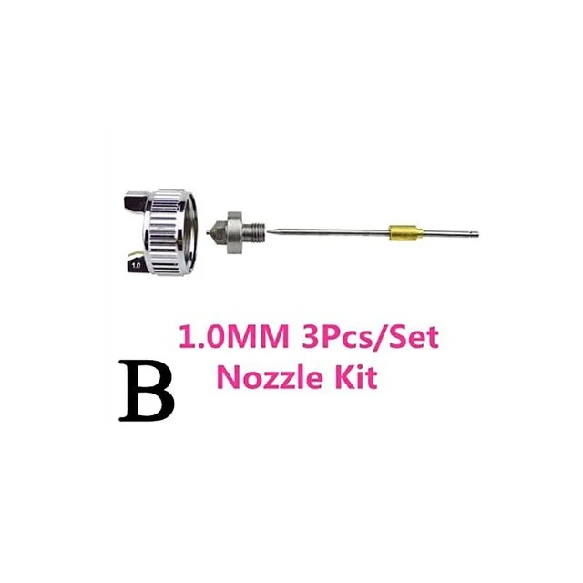 Mini 0.8MM/1.0MM meme boya püskürtme tabancası HVLP boyama araba için yüksek atomizasyon H-2000 Airbrush Aerograph pnömatik aracı - Görsel 9