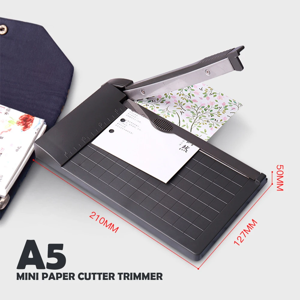 Mini A5 kağıt kesici giyotin fotoğraf giyotin kesme makinesi okul ofis kırtasiye fotoğrafları için karalama defteri bıçak kart DIY