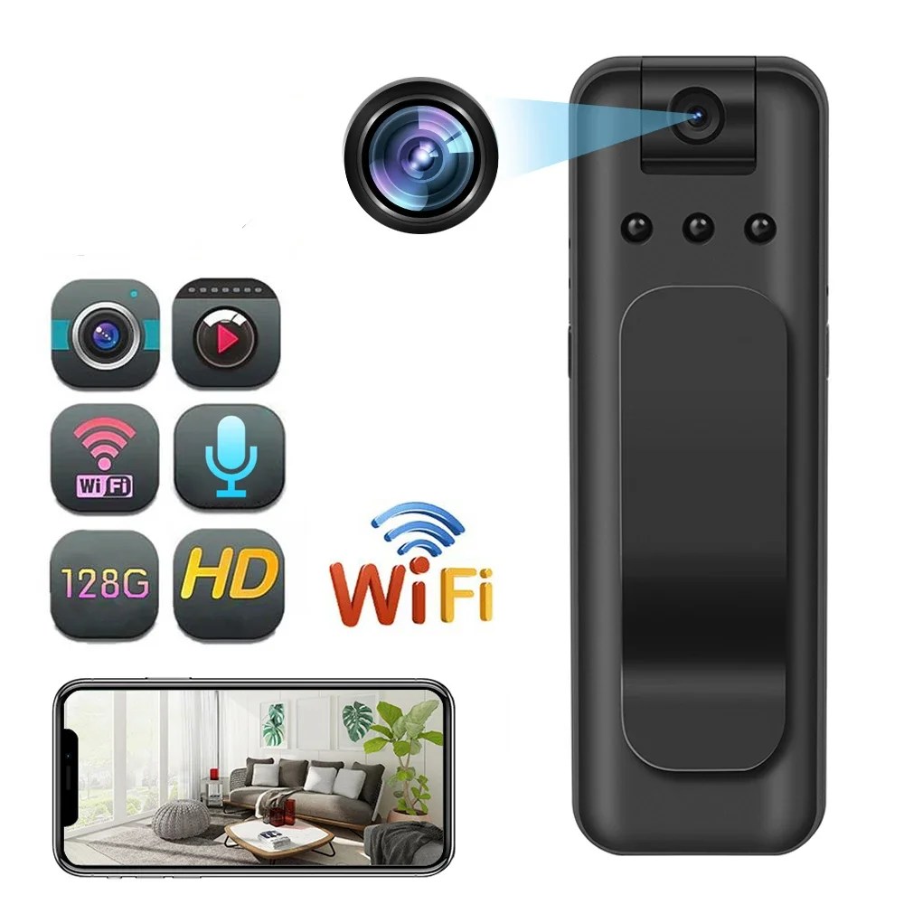 Mini kamera WIFI kızılötesi gece görüş küçük vücut kamerası taşınabilir spor DV DVR gözetim kamera Video kaydedici