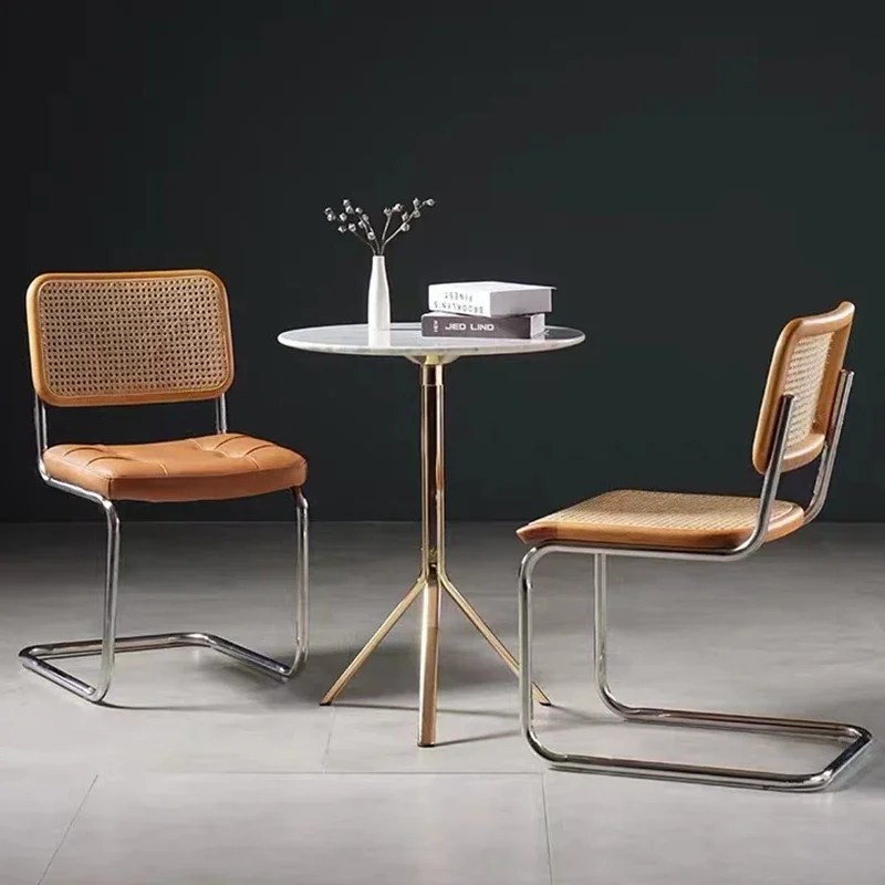 Modern İskandinav sandalyeler oturma odası dinlenmek Rattan lüks yemek odası sandalyeleri bireysel balkon Cadeira Gamer odası mobilya MQ50KT