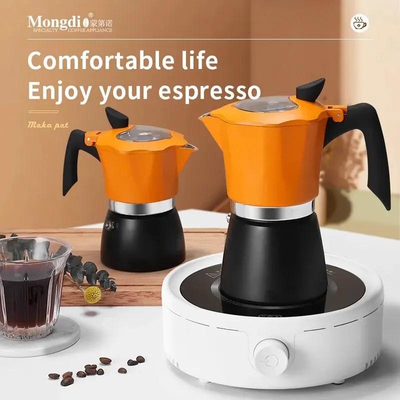 Mongdio Pot Pot İtalyan kahve makinesi küçük ev elektrikli kil fırın Espresso çıkarıcı cezve