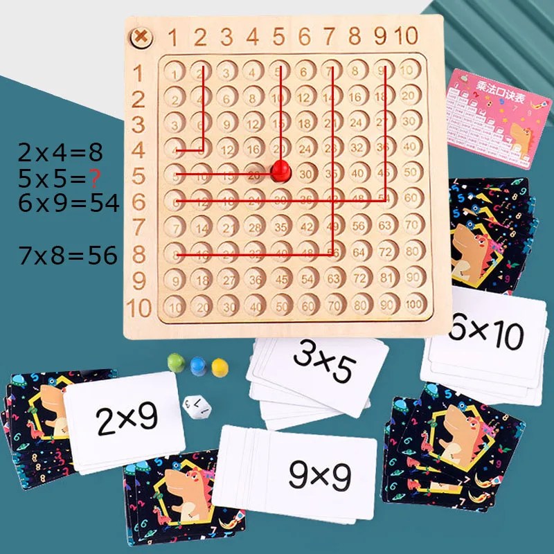 Montessori eğitim ahşap oyuncaklar bebek çocuklar için 99 çarpma ek masa okul öncesi matematik aritmetik öğretim yardımcıları hediyeler