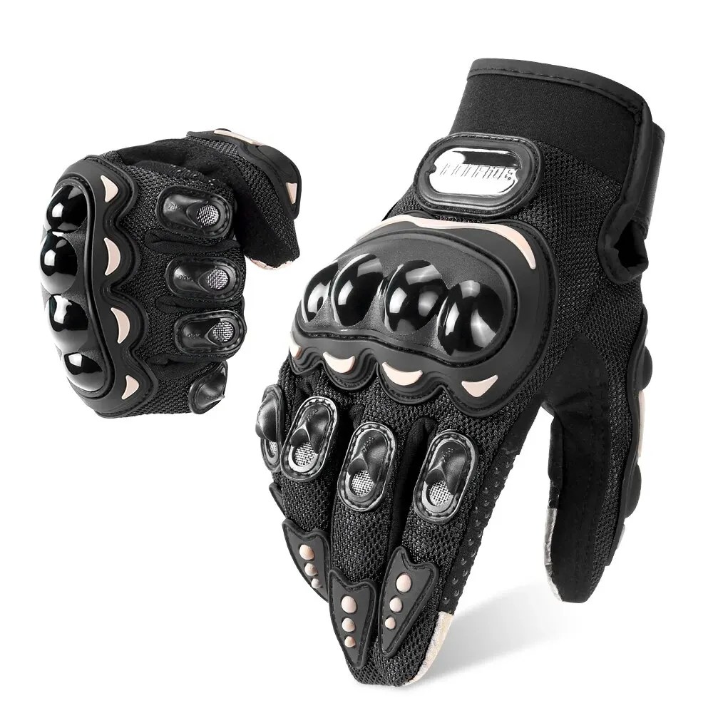 Motosiklet eldiven erkekler nefes motosiklet tam parmak Guantes Motocross motosiklet nefes örgü dokunmatik ekran yarış eldiven