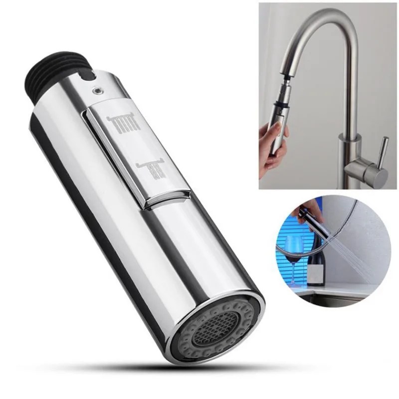 Mutfak musluk dışarı çekin kafa lavabo çekme aşağı memesi püskürtücü banyo evye musluğu yedek aksesuar G1/2 duş başlığı havalandırıcı - Görsel 3