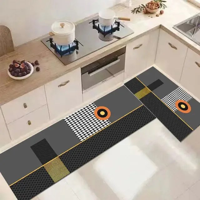 Mutfak paspas uzun şerit yatak odası yumuşak kilim giriş paspas yıkanabilir kaymaz koridor halı karşılama emici banyo paspasları - Görsel 16