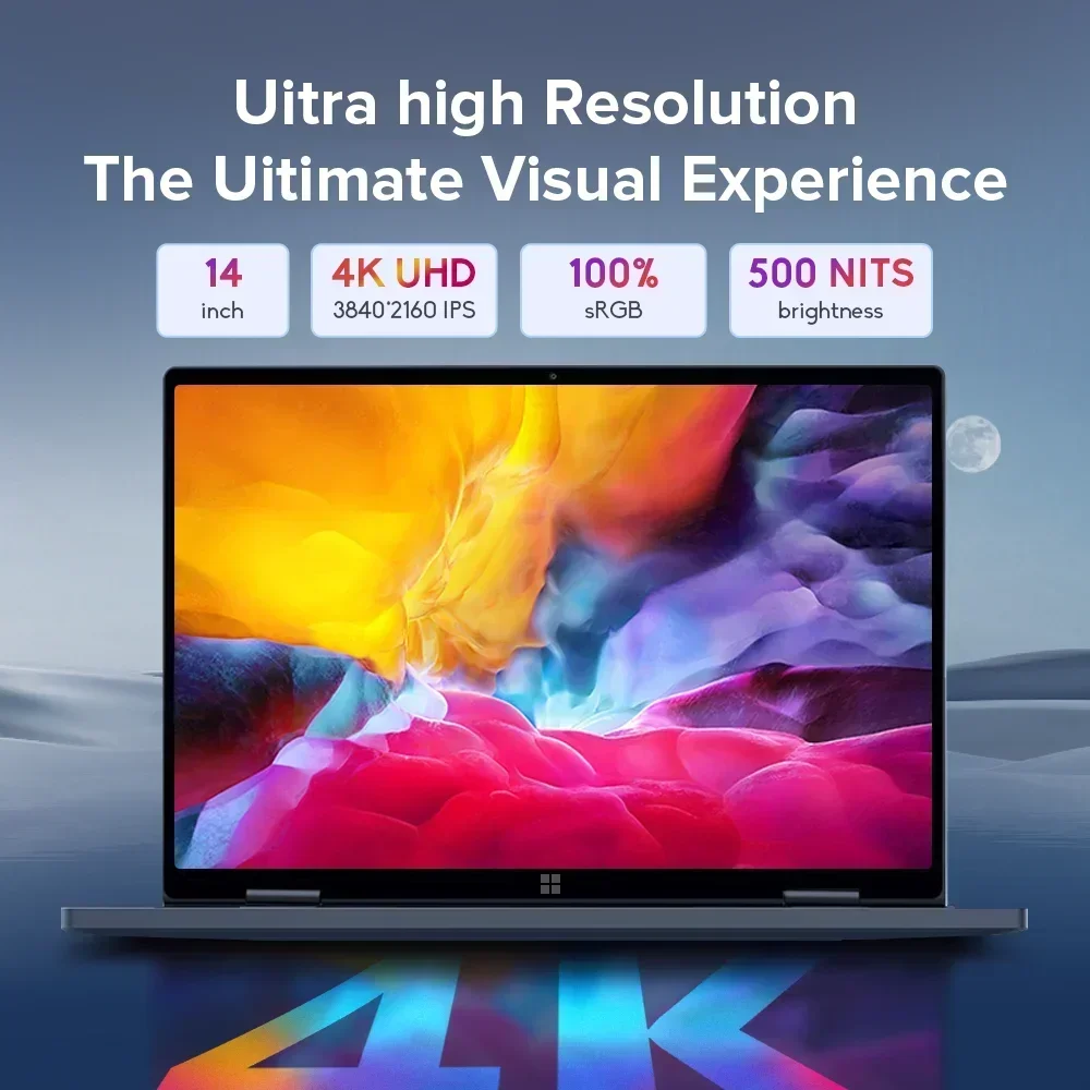 Ninkear N14 dizüstü 14 inç 4K dokunmatik ekran dizüstü 12. Nesil Intel N95 işlemci 12GB DDR5 + 1TB SSD Windows 11 Ultrabook