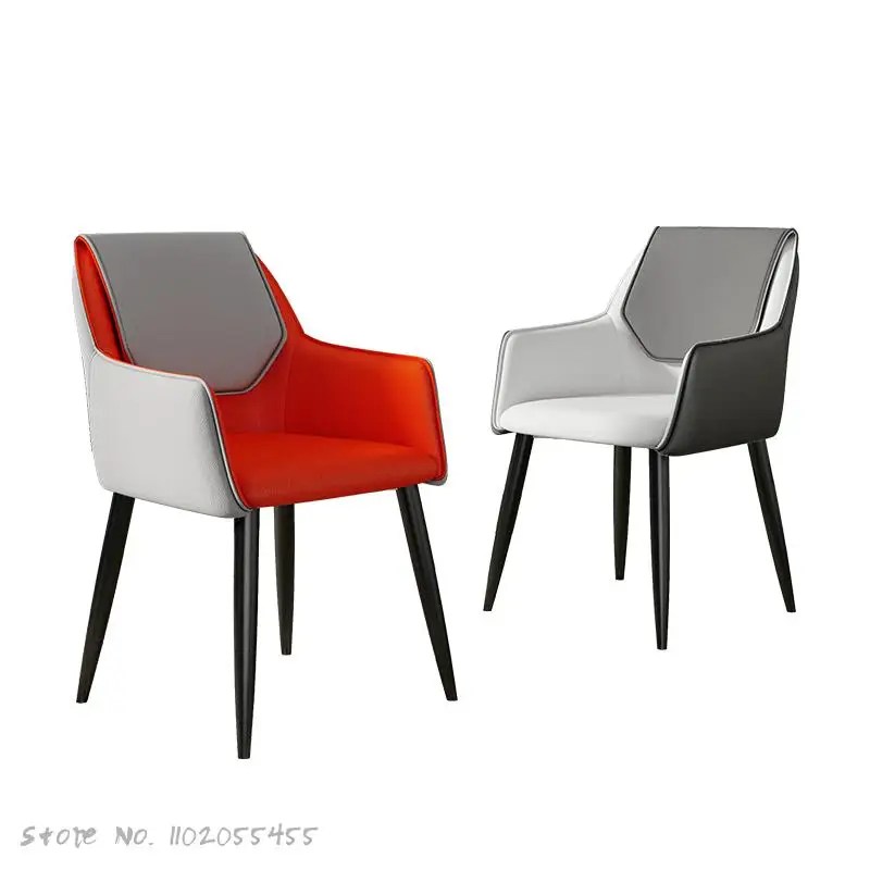 Nordic dining chair home light luxury modern minimalist Italian minimalist dining table hotel conference makeup mahjong chair