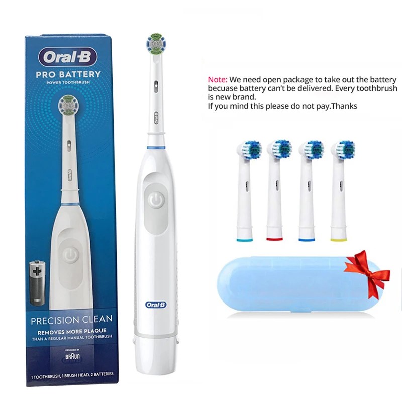 Oral B elektrikli diş fırçası rotasyon temiz diş yetişkin diş fırçası elektrikli diş fırçası su geçirmez 4 ekstra yedek kafaları ile