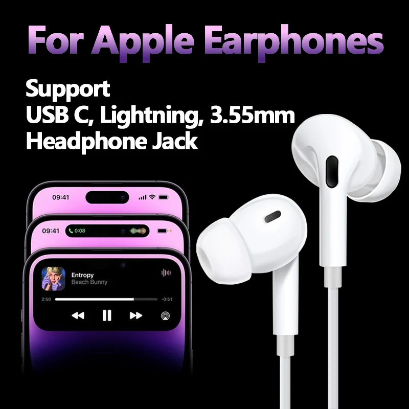 Orijinal Apple iPhone için kulaklıklar 15 14 13 12 11 Pro Max mini yıldırım kulaklık X XS XR 7 in-kulak Bluetooth kablolu kulaklık