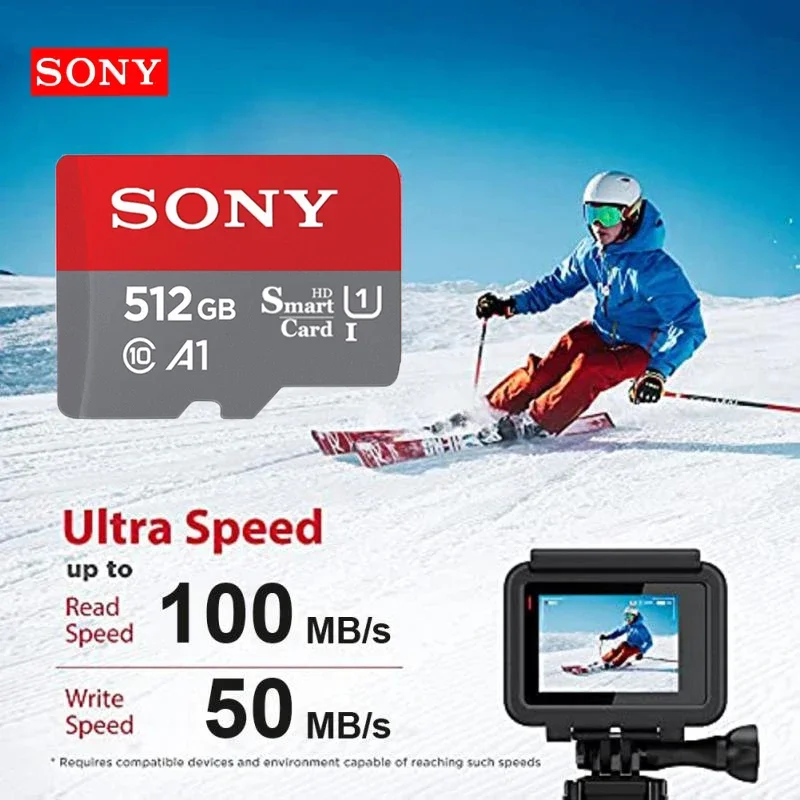 Orijinal SONY Ultra mikro SD 64GB128GB256GB 512GB 1TB TF flash bellek kartı depolama kartı cep telefonları/bilgisayarlar/video/drones