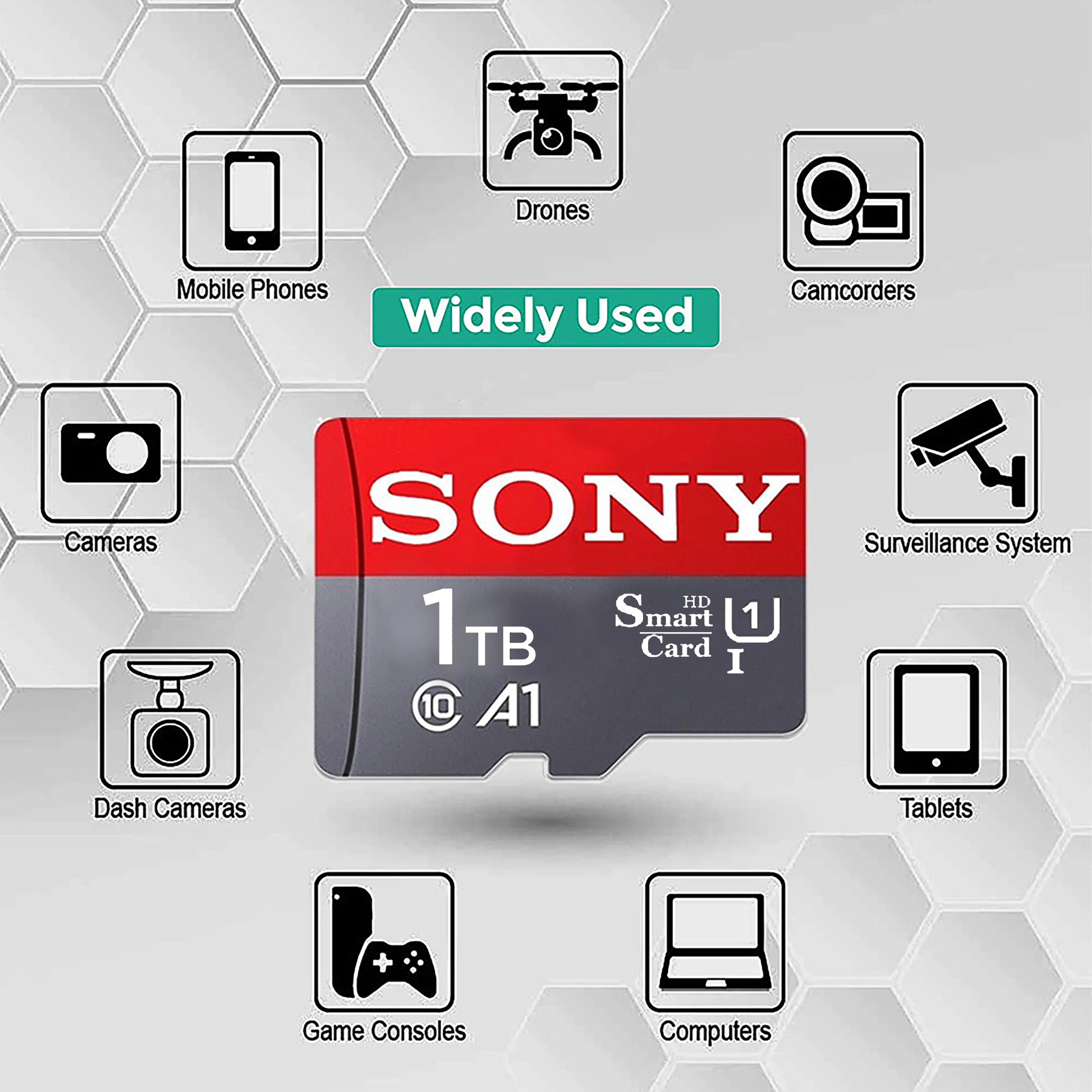 Orijinal SONY Ultra mikro SD 64GB128GB256GB 512GB 1TB TF flash bellek kartı depolama kartı cep telefonları/bilgisayarlar/video/drones - Görsel 5