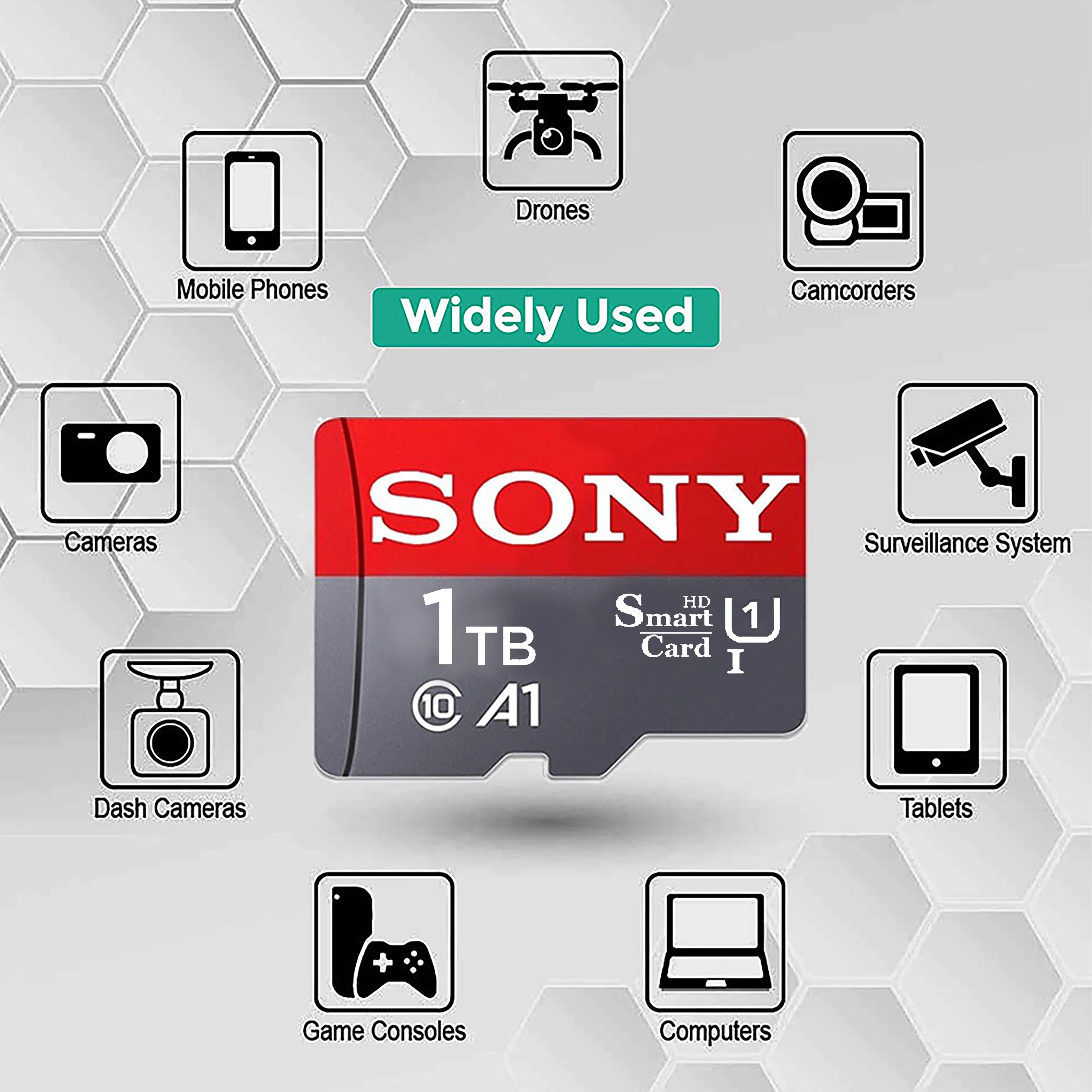 Orijinal SONY Ultra mikro SD 64GB128GB256GB 512GB 1TB TF flash bellek kartı depolama kartı cep telefonları/bilgisayarlar/video/drones - Görsel 5