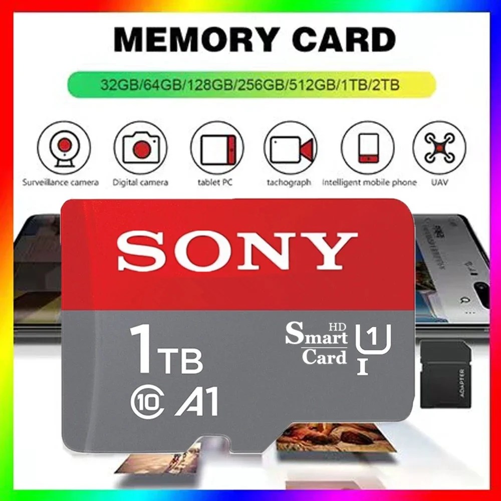 Orijinal SONY Ultra mikro SD 64GB128GB256GB 512GB 1TB TF flash bellek kartı depolama kartı cep telefonları/bilgisayarlar/video/drones - Görsel 6