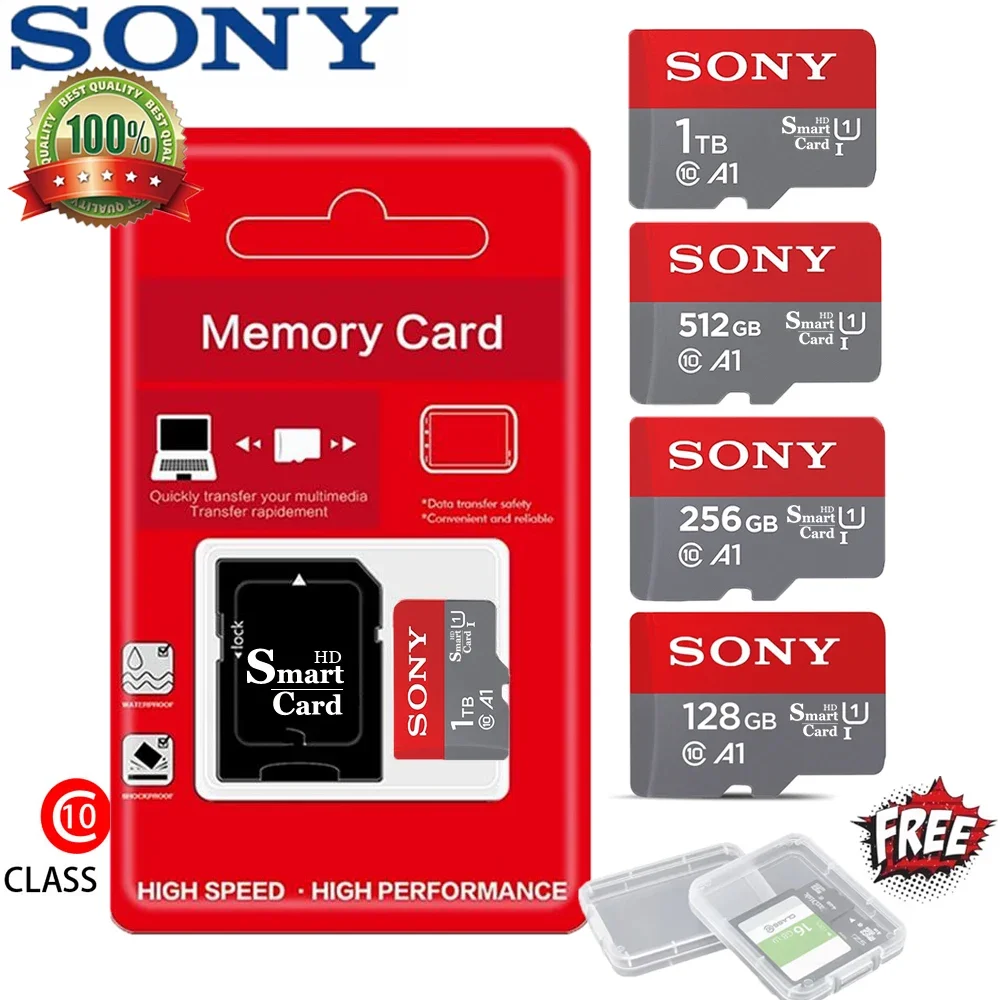 Orijinal SONY Ultra mikro SD 64GB128GB256GB 512GB 1TB TF flash bellek kartı depolama kartı cep telefonları/bilgisayarlar/video/drones