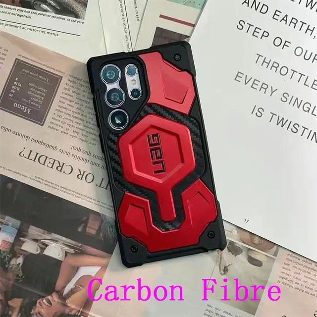 Orijinal UAG magpro MagSafe kablosuz şarj kılıf Samsung Galaxy için Coque S23 Ultra artı sağlam kapak Kevlar/deri