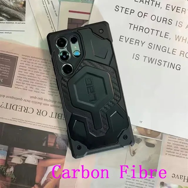 Orijinal UAG magpro MagSafe kablosuz şarj kılıf Samsung Galaxy için Coque S23 Ultra artı sağlam kapak Kevlar/deri - Görsel 12