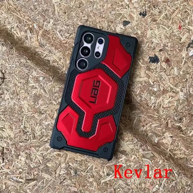 Orijinal UAG magpro MagSafe kablosuz şarj kılıf Samsung Galaxy için Coque S23 Ultra artı sağlam kapak Kevlar/deri - Görsel 15