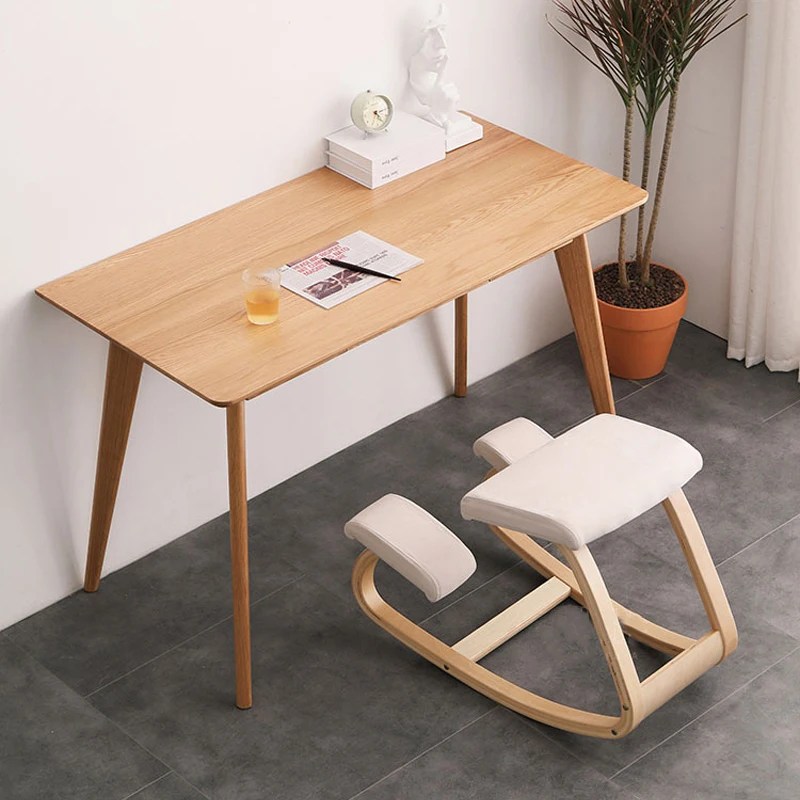 Orijinal ergonomik diz çökmüş sandalye tabure ev ofis mobilyaları ergonomik sallanan ahşap diz çökmüş bilgisayar duruş sandalye ergonomik