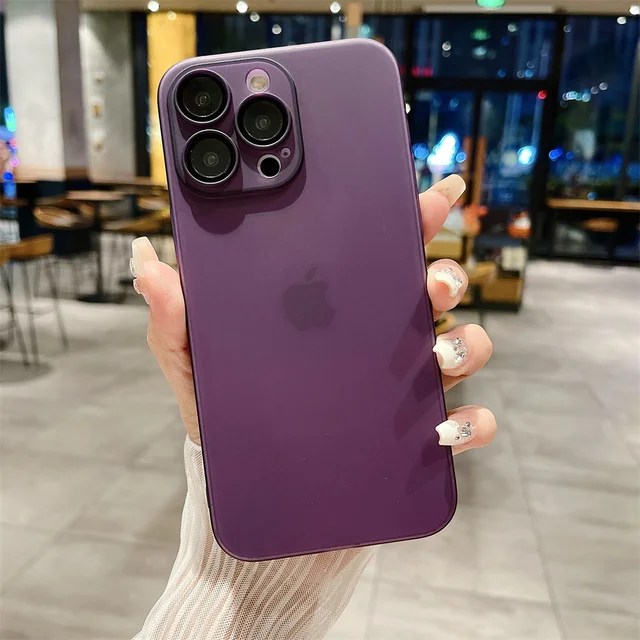 Orijinal mat Ultra ince plastik şeffaf kılıf iPhone 15 14 13 12 11 Pro Max artı kamera koruma darbeye kapak - Görsel 11