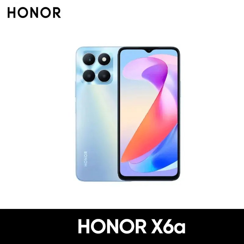 Orijinal onur X6a küresel sürüm 6.56 "90Hz Fullview ekran 4GB RAM 128GB ROM 5200mAh pil 50MP üçlü kameralar Android 13