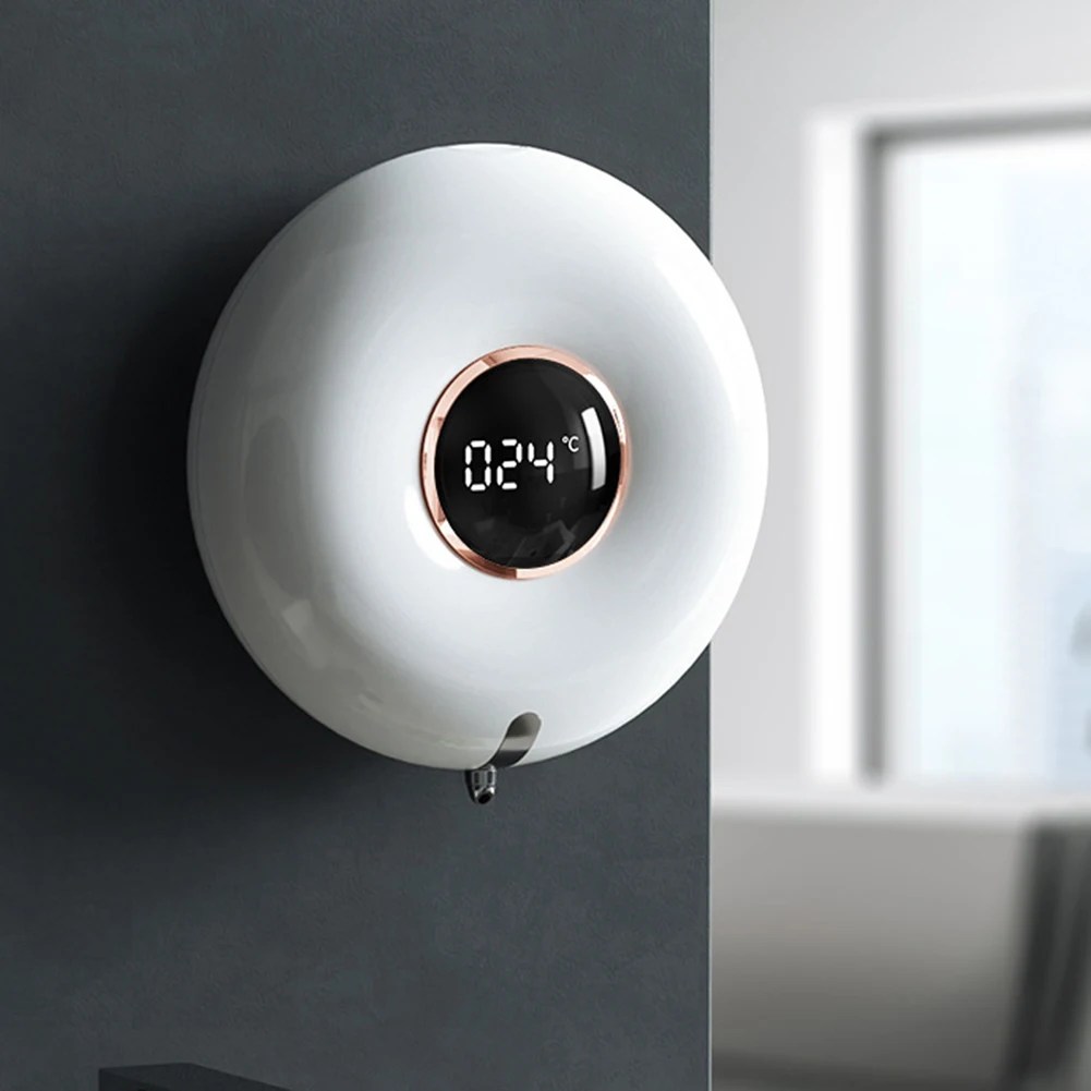 Otomatik 280ML köpük sabunluk IPX5 su geçirmez elektrikli sıvı el dezenfektanı pompa için Touchless mutfak banyo duvar