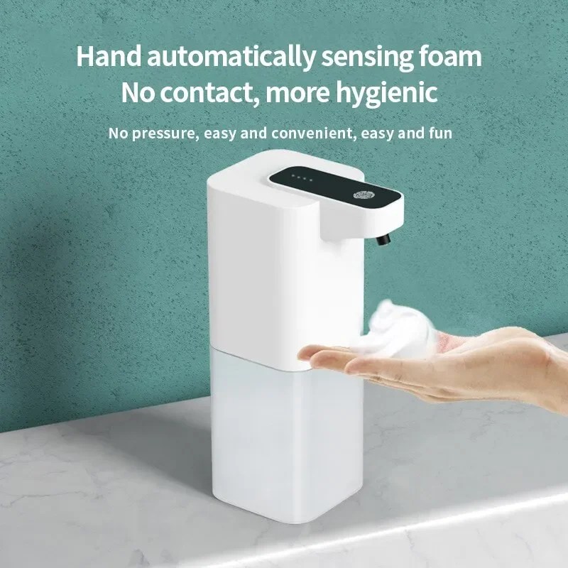 Otomatik sabunluk USB şarj edilebilir köpüren banyo mutfak için temassız el ücretsiz taşınabilir köpük sıvı sabunluk