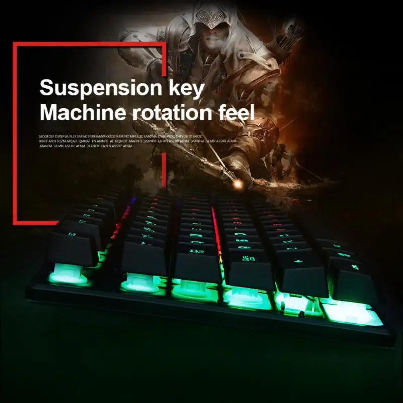 Oyun membran klavye kablolu LED aydınlatmalı su geçirmez elektronik klavye ile 104 tuşları klavye bilgisayar dizüstü Gamer için