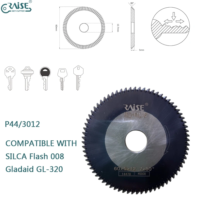 P44 3012 freze kesicisi SILCA flaş 008 Gladaid GL 320 anahtar kopyalama makinesi çilingir araçları ile uyumlu