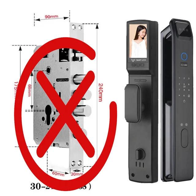 PHIPULO Tuya WiFi 3D yüz akıllı kapı kilidi güvenlik kamera akıllı parmak izi şifre biyometrik elektronik anahtar kilidini