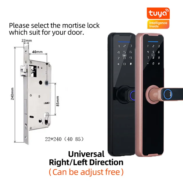 PHIPULO Tuya Wifi akıllı kart ile akıllı kapı kilidi dijital elektronik kilit/şifre/anahtar/USB akıllı ev için acil şarj