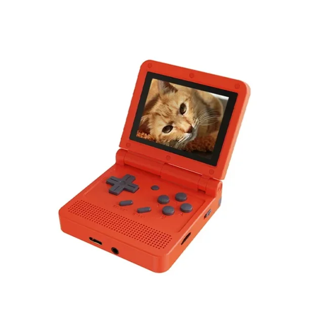 POWKIDDY Retro Retro el katlanır oyun konsolu 3.0 inç IPS LCD ekran 1020mAh şarj edilebilir pil dahili 15000 Video oyunları