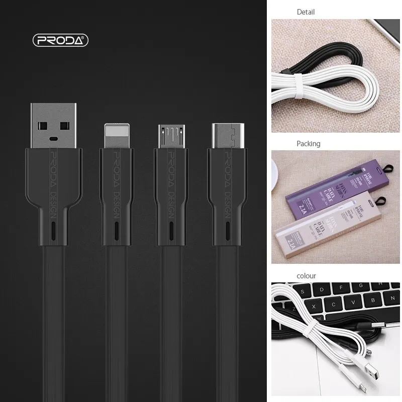 PRODA mobil telefon şarj kablosu mikro USB şarj kablosu PD-B18