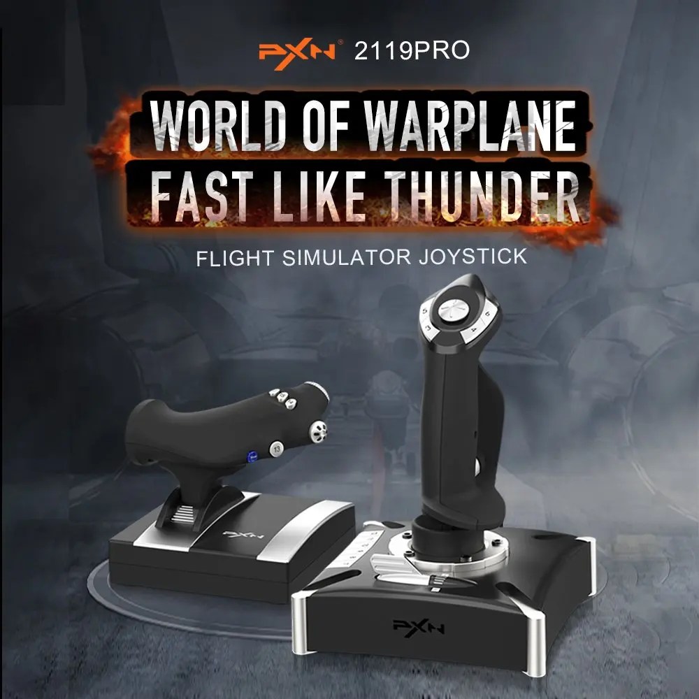 PXN-2119 PRO uçuş simülatörü Gamepad titreşim kontrol Joystick denetleyicisi PC PS4 Xbox One uçuş Joystick için