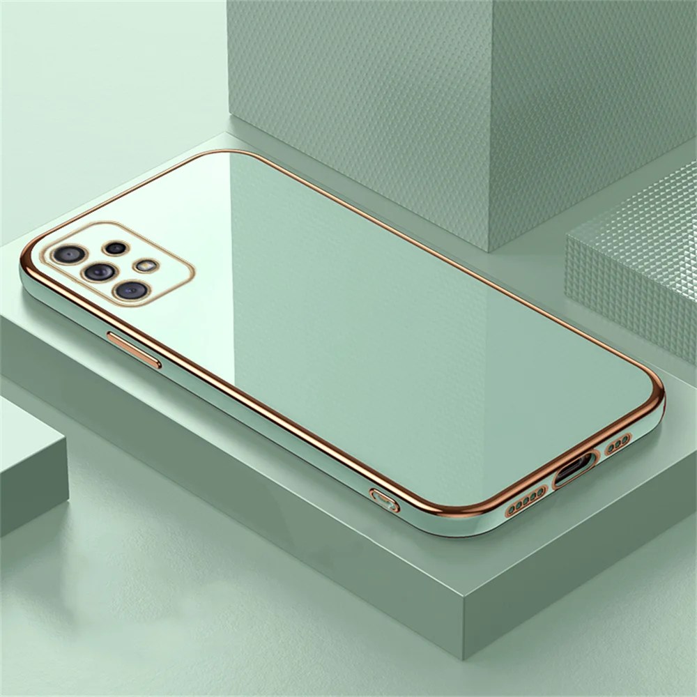 Parlak kaplama telefon kılıfı için Samsung Galaxy Galaxy A52s A72 A22 A53 A73 A33 A23 a4 G 5G A51 A71 M32 kılıf kapak silikon koruyucu