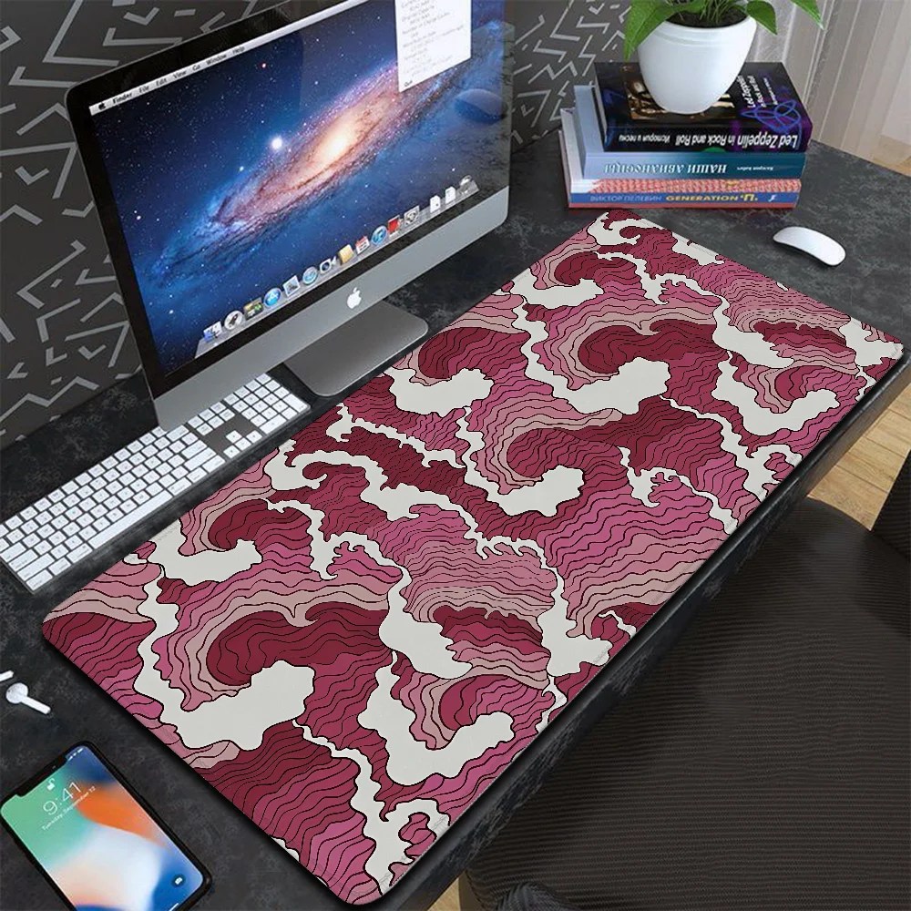 Pembe dalga sümen Anime fare altlığı 900x400 kurulum oyun aksesuarları Diy oyun bilgisayarı Pc Gamer masaüstü Mousepad paspaslar klavye