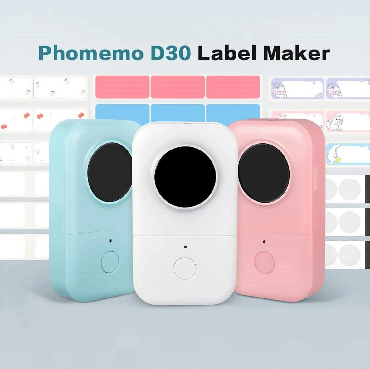 Phomemo D30 kablosuz etiket yazıcı taşınabilir cep etiket yazıcı Bluetooth termal etiket yazıcı hızlı baskı ev ofis kullanımı