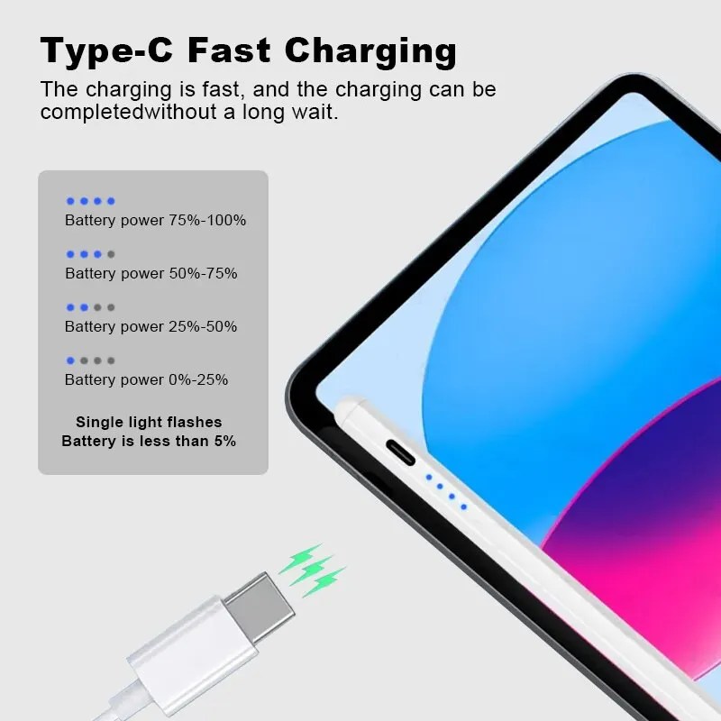 PjioAo evrensel Stylus kalem için Android IOS Windows dokunmatik kalem için Huawei Samsung telefon Xiaomi Tablet için iPad Apple kalem - Görsel 2