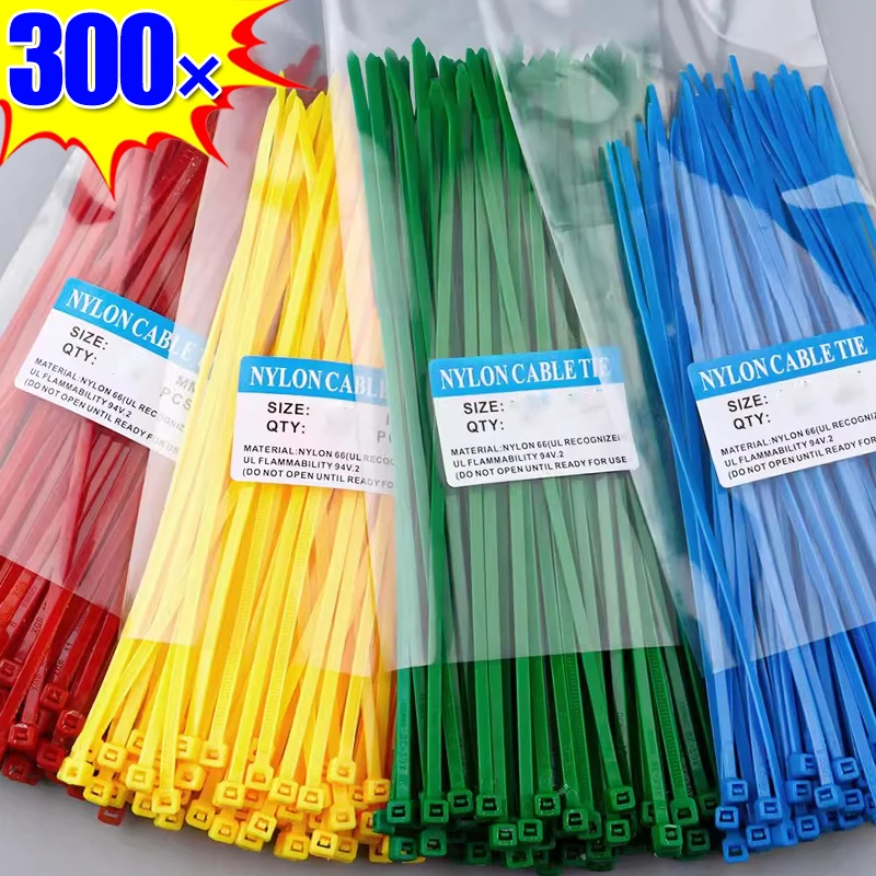 Plastik naylon kablolar Zip bağları çok amaçlı kendinden kilitleme kablosu kablo bağları askı sabitleme döngü ev ofis için kullanımlık tel sarma