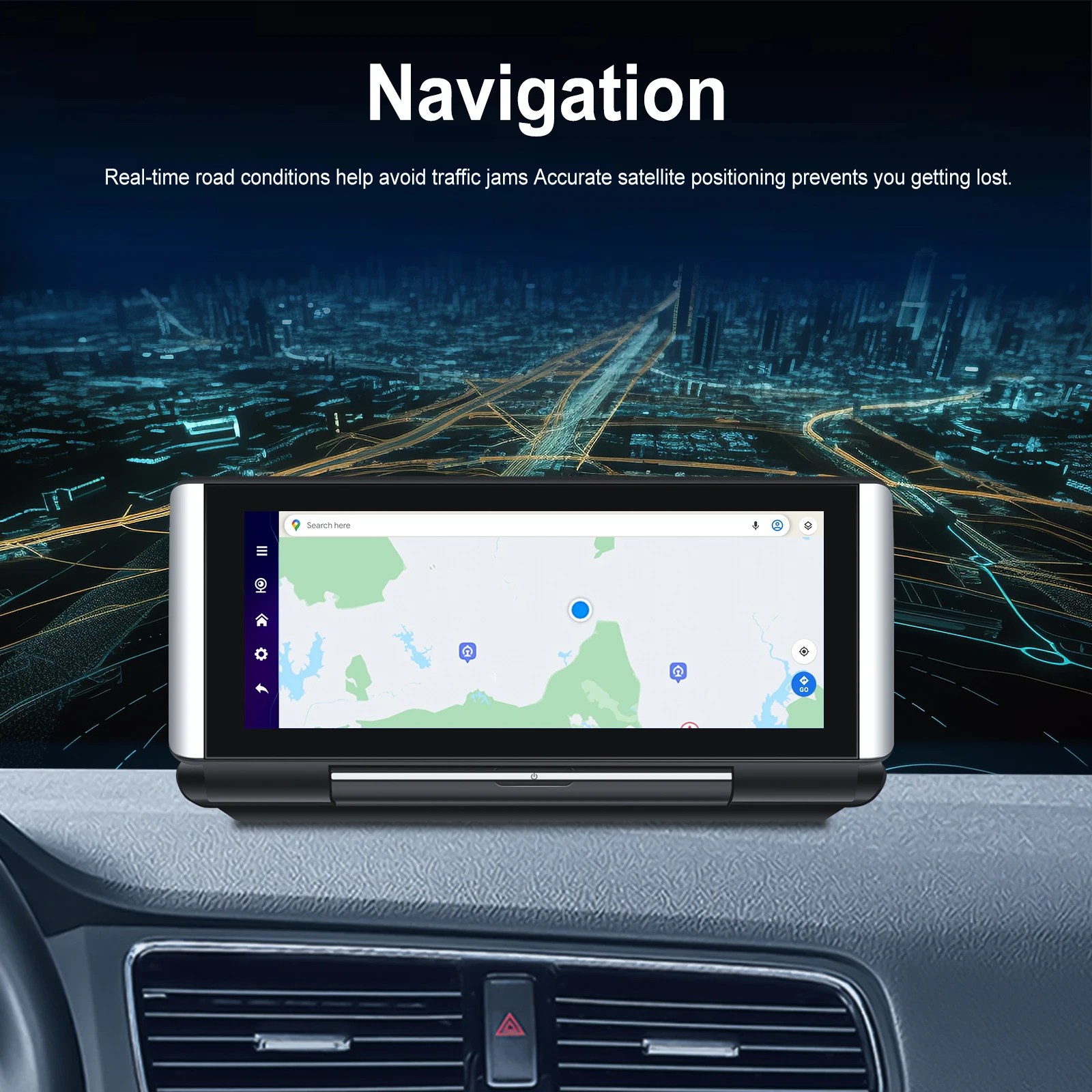 Podofo 6.86-inç 2 + 32G Android HD ekran CarPlay araba Video oynatıcı Suppport arka kamera Android oto Apple Airplay destekler - Görsel 5