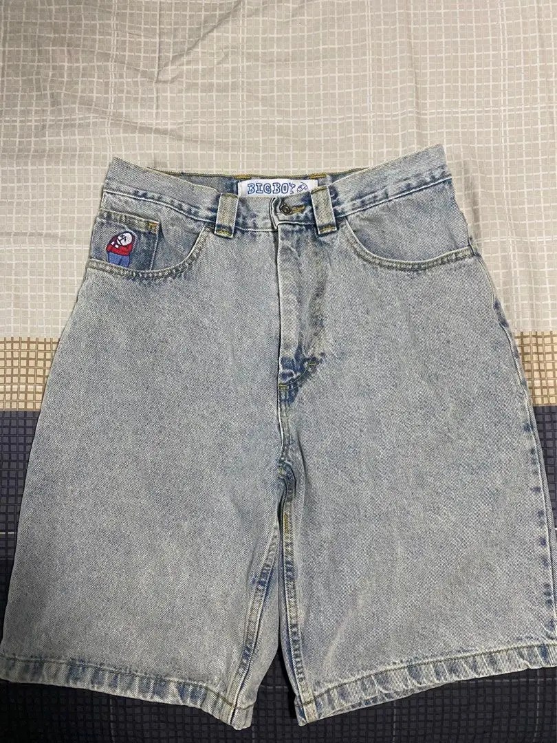 Polar büyük Boy şort Y2K pantolon Harajuku gotik Hip Hop karikatür grafik nakış Retro Denim spor şort erkekler basketbol şortu