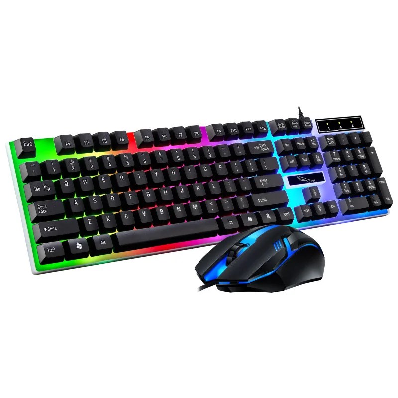 RGB oyun klavyesi oyun klavyesi ve fare seti kablolu mekanik klavye oyun klavyesi ve fare Combo Windows PC oyuncular için
