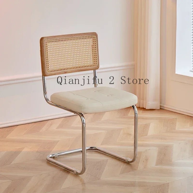 Rattan ahşap yemek sandalyeleri beyaz oturma odası salon yemek sandalye döşeme mutfak Silla escrihousehold ev eşyaları A2