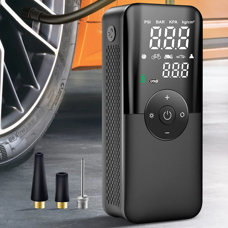 CARSUN şarj edilebilir hava pompası lastik şişirme taşınabilir kompresör dijital akülü araba lastiği şişirme motosiklet bisiklet topları - AliExpress